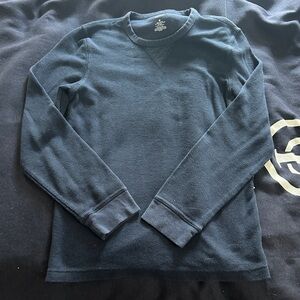 Navy Blue Waffle Knit Shirt - S